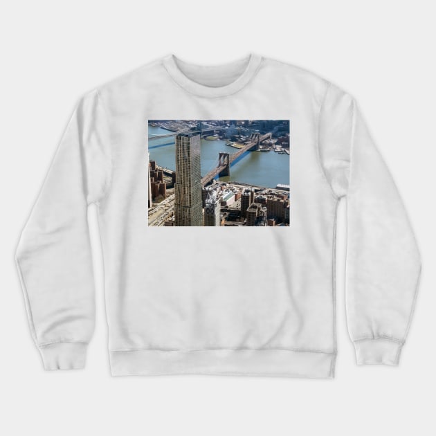 Aerial Bridge View Crewneck Sweatshirt by andykazie